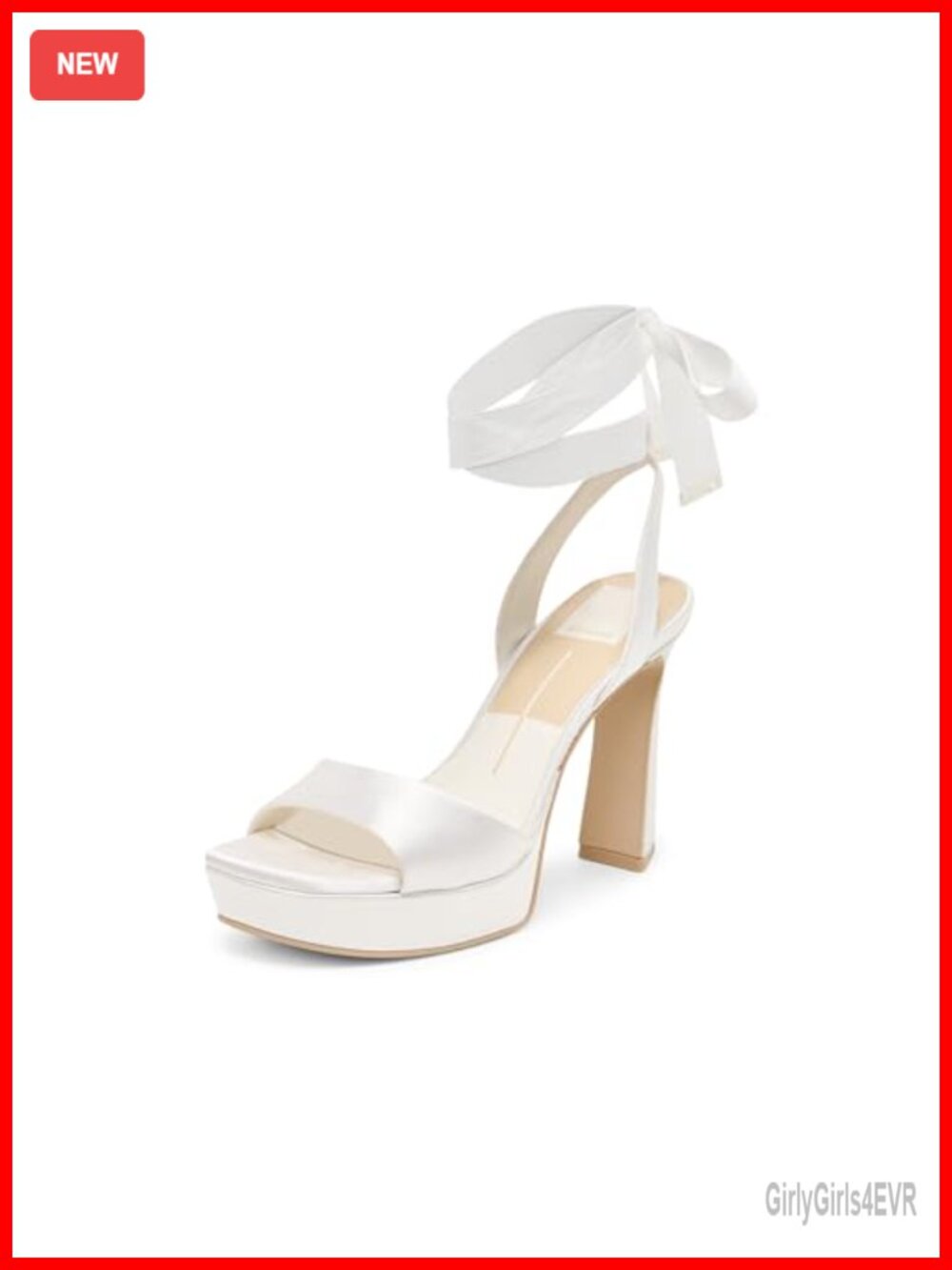 Jaemy Satin Lace Up Heeled Platform Sandal Ankle Strap Dressy Sandal